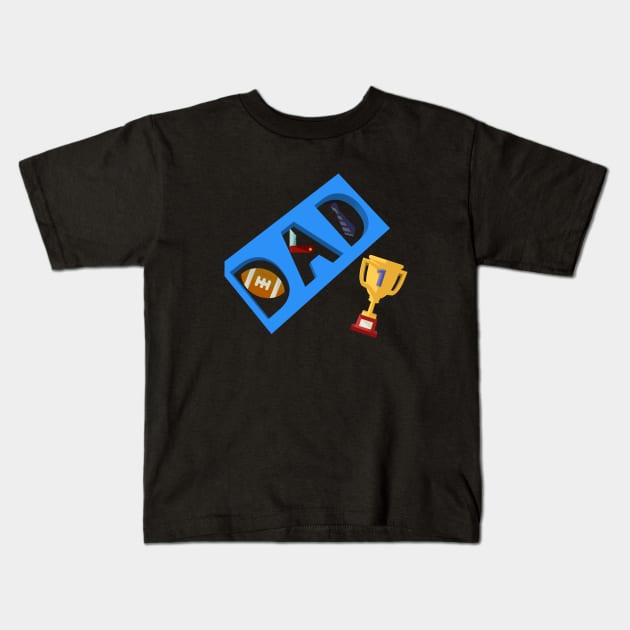 Dad fathers day Kids T-Shirt by Courtney's Creations